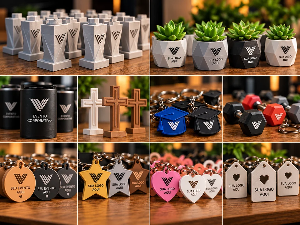 Lembrancinhas para eventos gravadas em impressão 3D